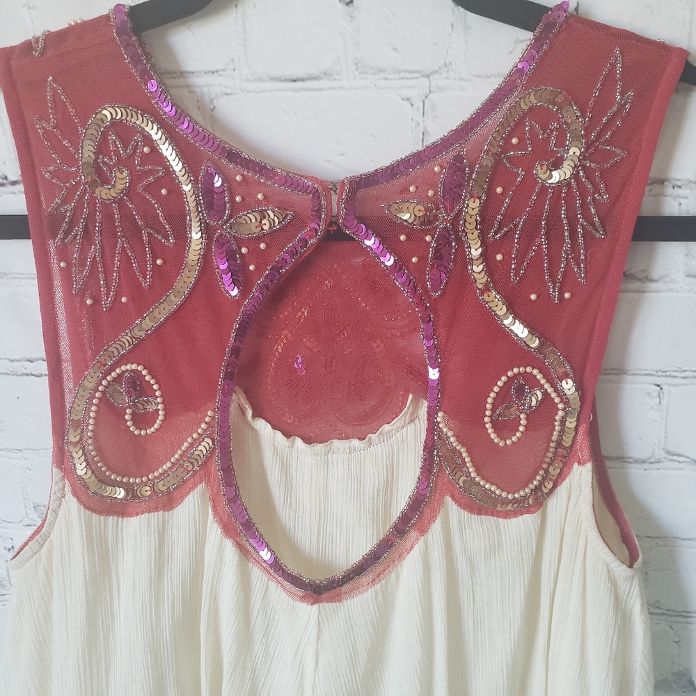 Free People Sequins Embellished Flowy Top XS - Picture 7 of 13